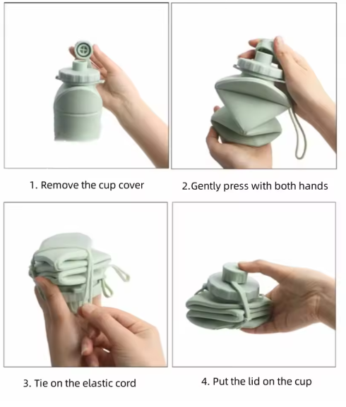 Collapsible Silicone Water Bottle - 600ml